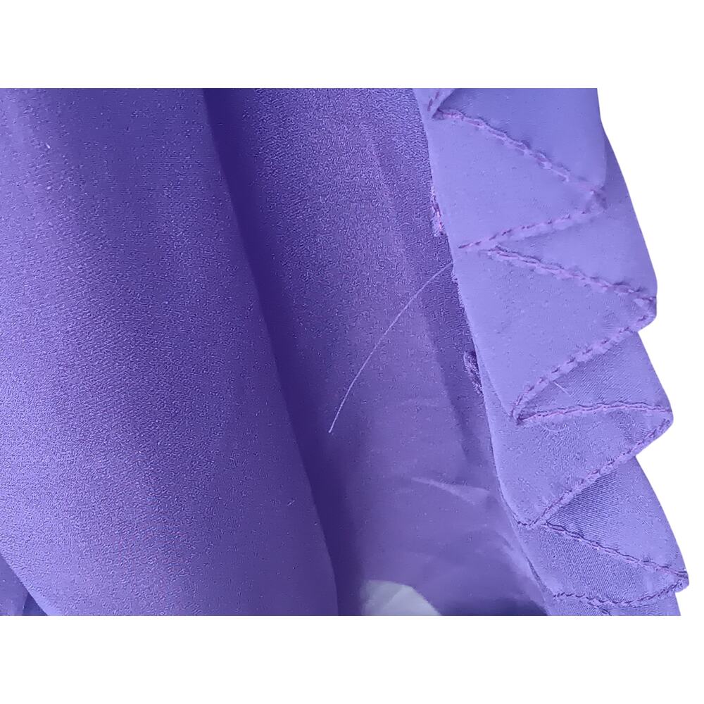 New with Tags Mac Duggal 68543 Purple Ruffle Gown Sz 18W Formal Evening Dress - Picture 7 of 16